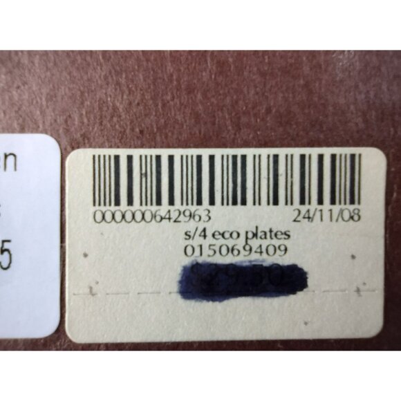 Eco Plates Coldwater Creek 4 Plate Set Kitchen Decor Flower Pattern Evergreen - Picture 14 of 14